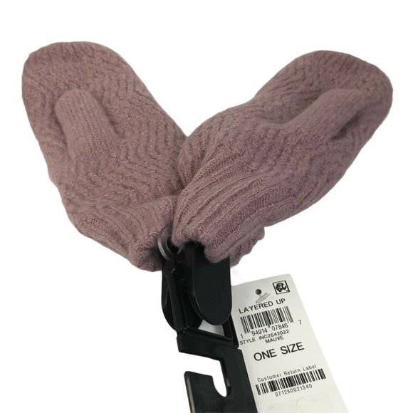 INC International Concepts Knit Mittens Mauve Christmas Gift Free Shipping - Picture 2 of 7